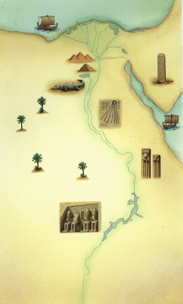 Carte de l'Egypte ancienne