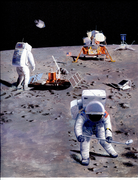 Deux hommes sur la Lune