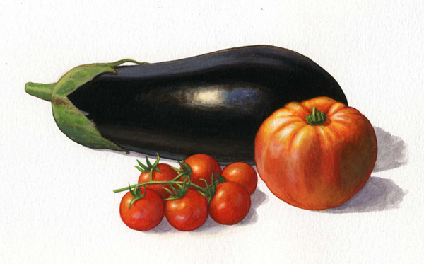 Tomates et aubergines